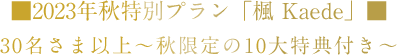 期間限定スペシャルプラン